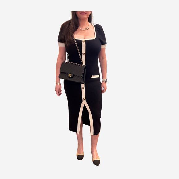 Vintage Authentic Chanel Lambskin medium Classic Double flap with 24k gold - Picture 15 of 16